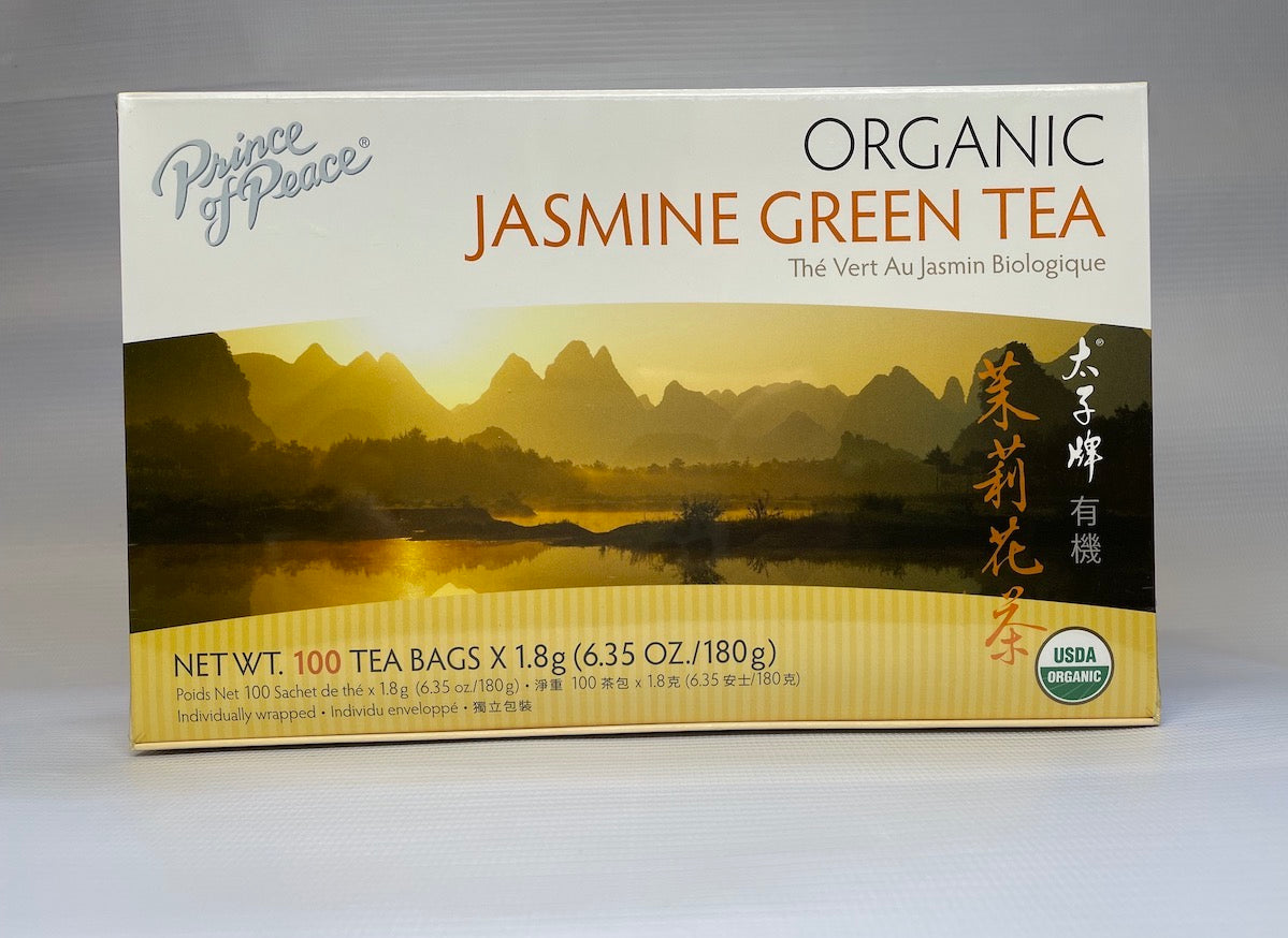 Prince of Peace 100% ORGANIC JASMINE GREEN TEA 太子牌有机茉莉花茶 (100 Tea Bags)